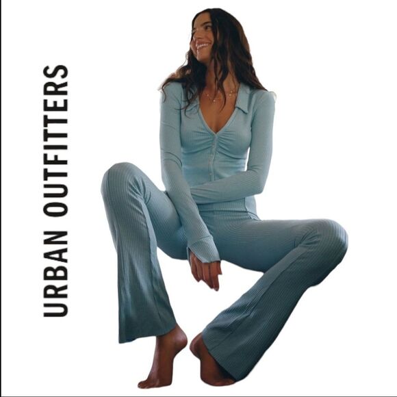 NEW Urban Outfitters UO Out From Under Nikki Flare Pants L - Picture 2 of 2